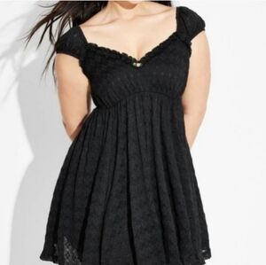 Women's Black Lace Mini Dress - Wild Fable - XXS